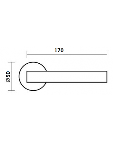 Maniglia per porta in zamak JUMELLE con dimensioni