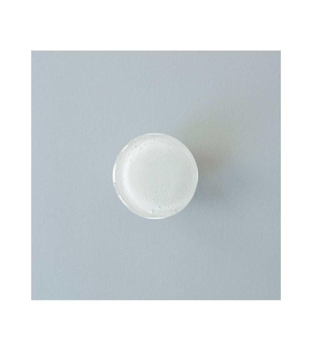 Pomello per mobile in vetro bianco
