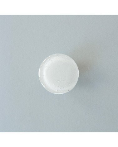 Pomello per mobile in vetro bianco