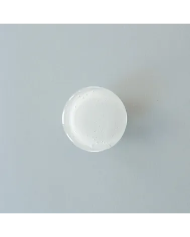 Pomello per mobile in vetro bianco