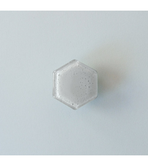 Pomello per mobile in vetro grigio