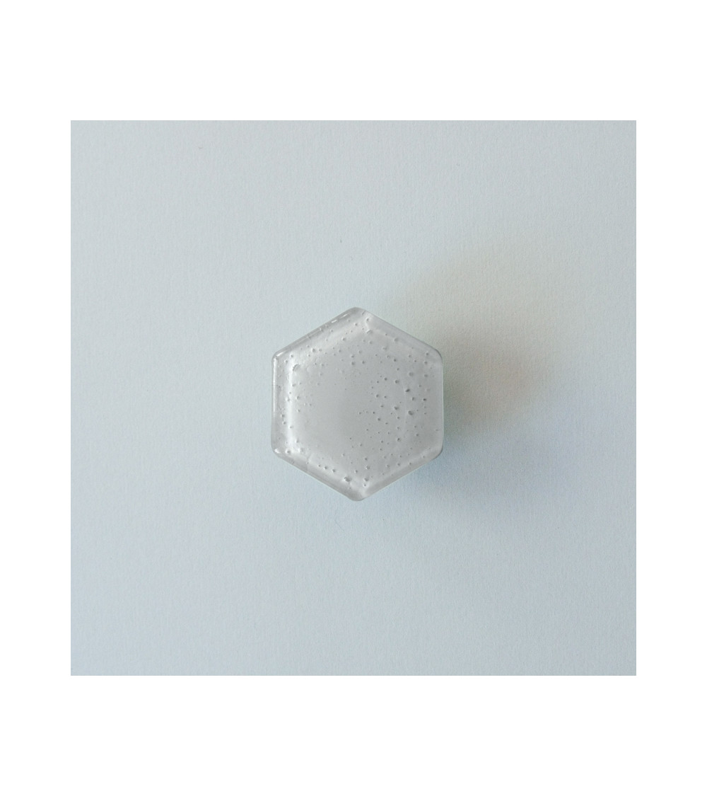 Pomello per mobile in vetro grigio