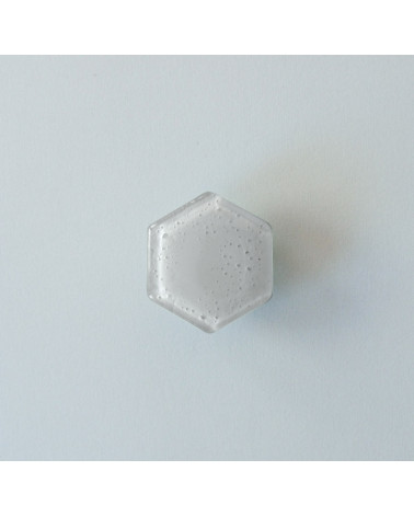 Pomello per mobile in vetro grigio