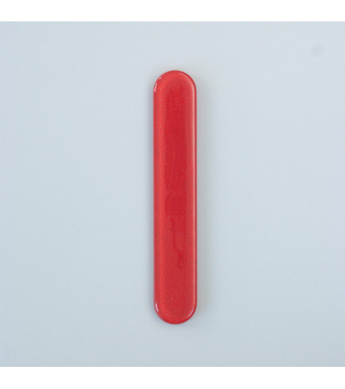 Pomello per mobile in vetro di colore rosso
