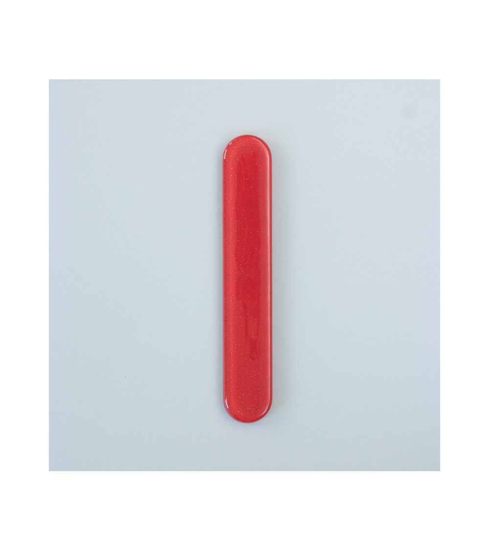Pomello per mobile in vetro di colore rosso