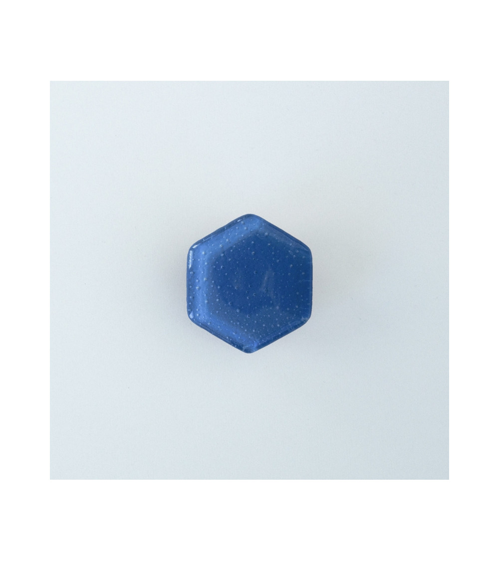Pomello per mobile in vetro blu indaco
