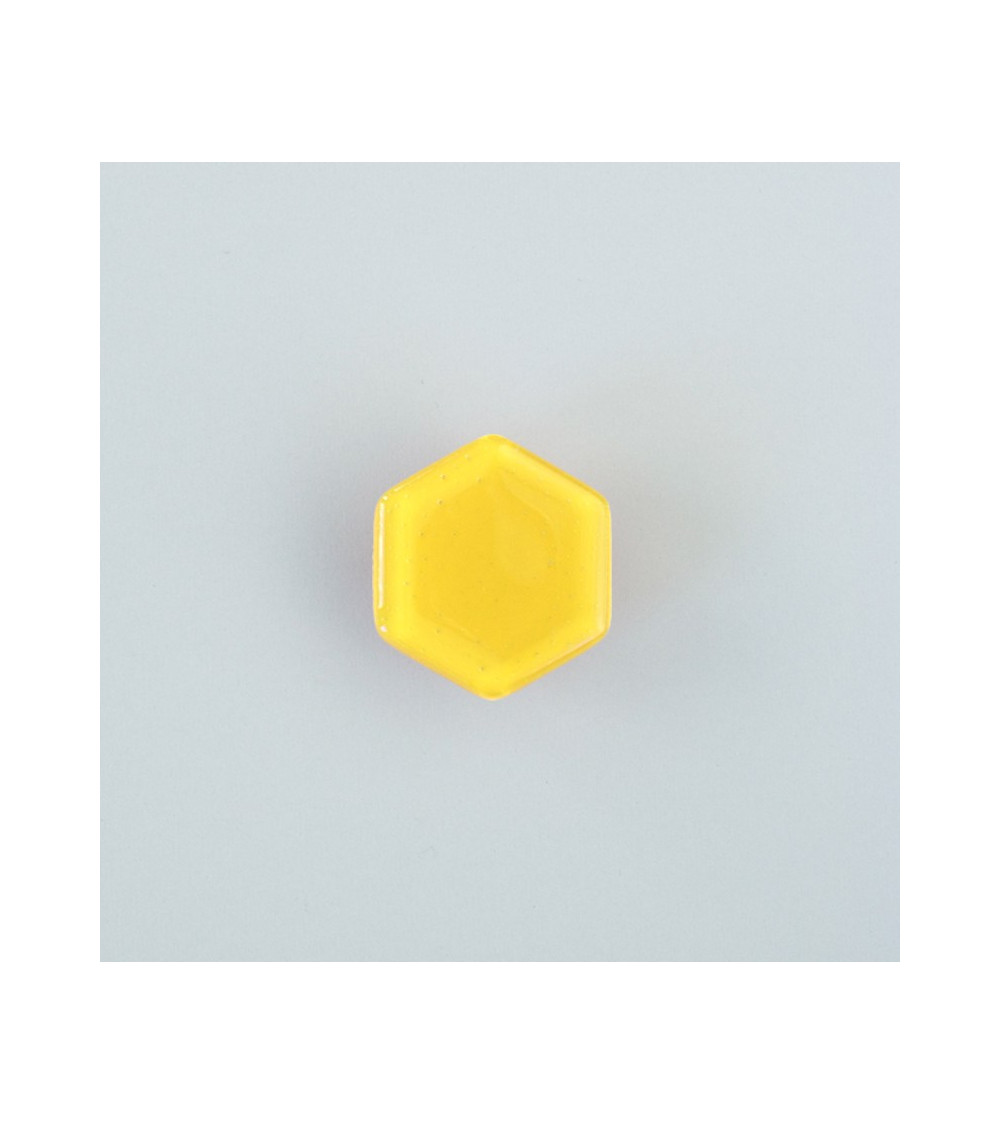 Pomello per mobile in vetro giallo