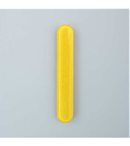 Pomello per mobile in vetro giallo