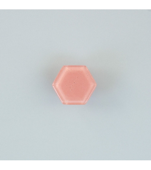 Pomello per mobile in vetro rosa