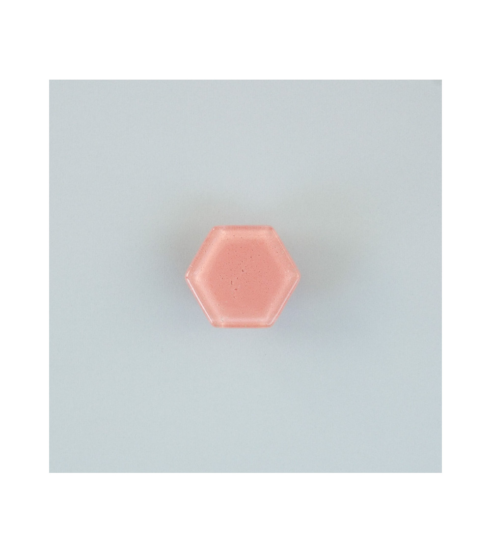 Pomello per mobile in vetro rosa