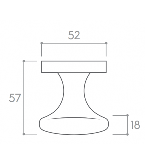 Pomolo per porta classico CO ORBIS rotondo - maniglia design
