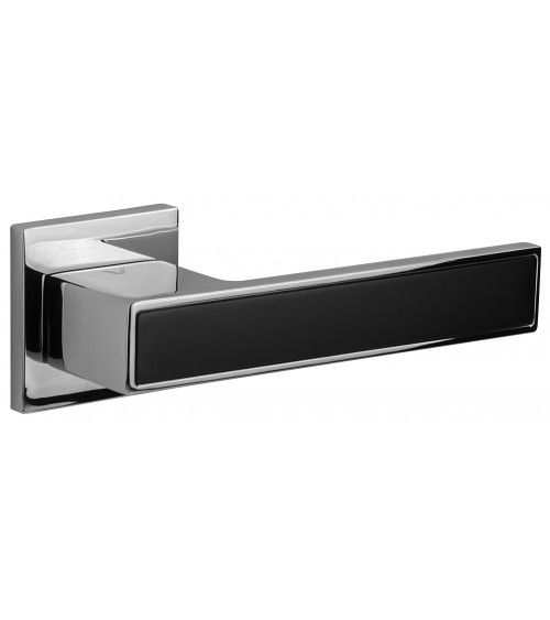 Maniglia per porta bicolore nero/cromo TOTAL maniglia design