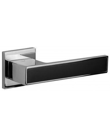Maniglia per porta bicolore nero/cromo TOTAL maniglia design