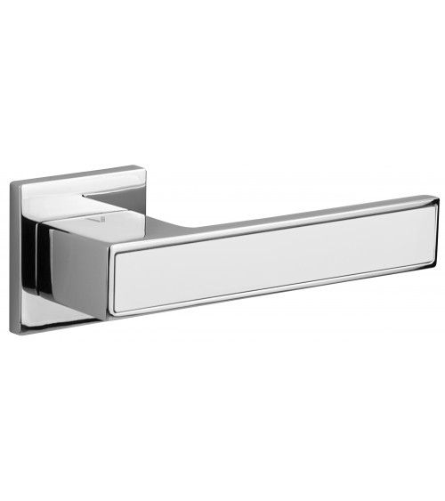 Maniglia per porta bicolore cromo/bianca TOTAL maniglia design