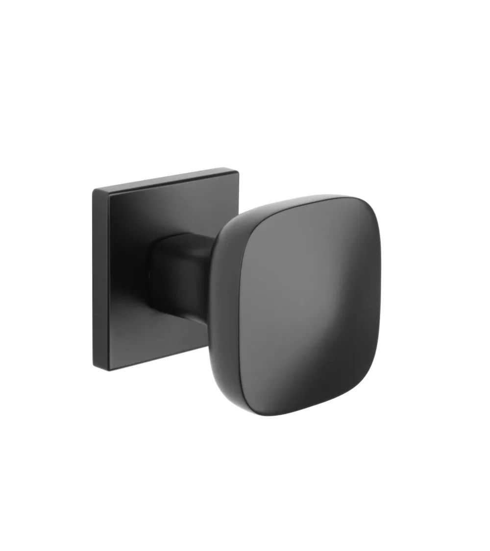 Pomello per porta nera KIAMA quadrato - maniglia design