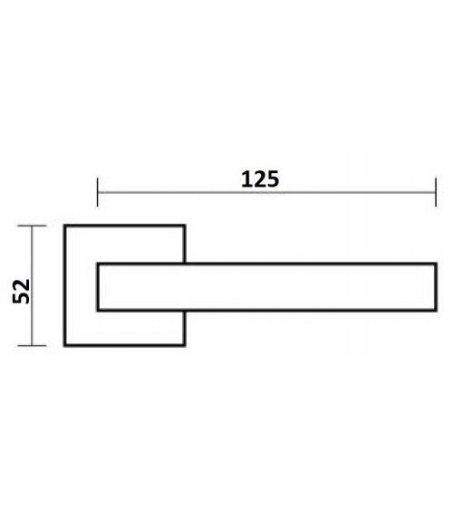Maniglia per porta cromo lucido VS SPY quadrata – maniglia design