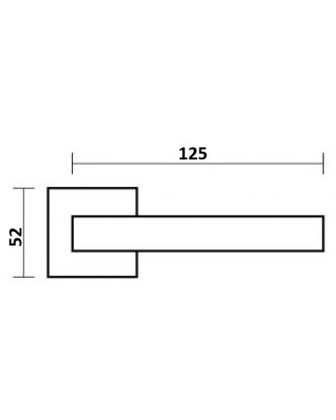Maniglia per porta cromata lucida VS SPY quadrata - maniglia design