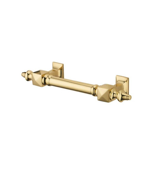 Maniglia bastone da maresciallo punta diamante in ottone P651