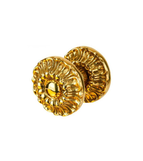 Pomolo di tiraggio con modanature in ottone "Marguerite" B518