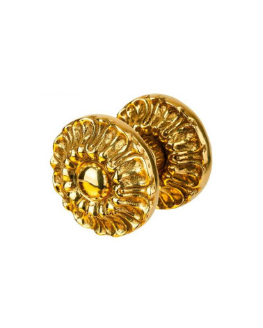 Pomolo di tiraggio con modanature in ottone "Marguerite" B518