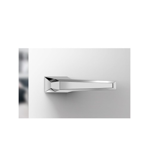 Maniglia per porta cromata lucida Prisme design