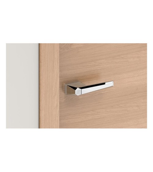 Maniglia per porta cromata lucida Prisme design