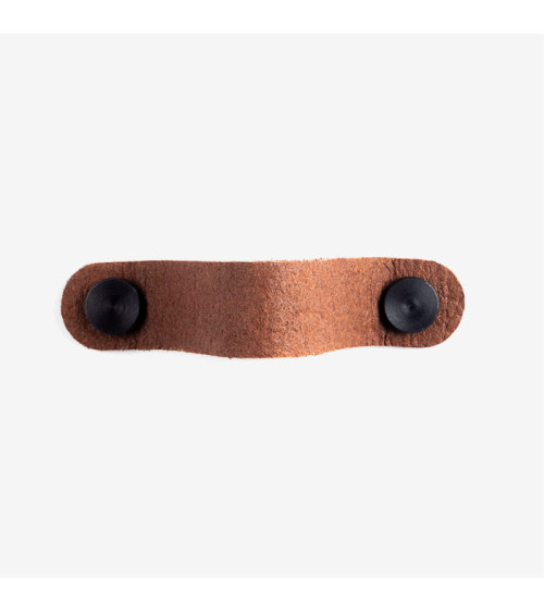 Maniglia per mobile in pelle naturale colore Marrone/Nera