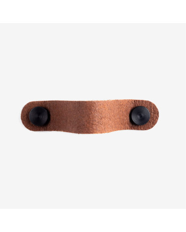 Maniglia per mobile in pelle naturale colore Marrone/Nera