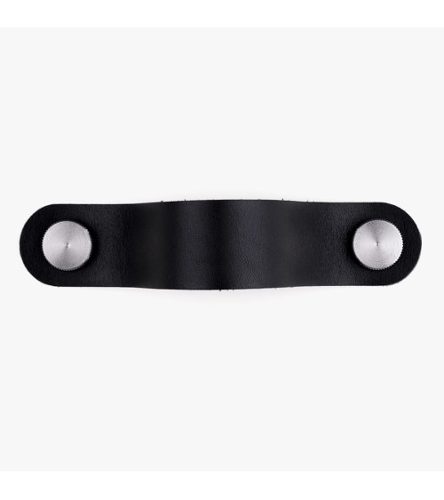 Maniglia per mobile in pelle naturale colore Nera/Nera