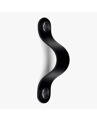 Maniglia per mobile in pelle naturale colore Nera/Nera