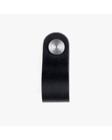 Pomello per mobile in pinatex colore Nero/Cromo