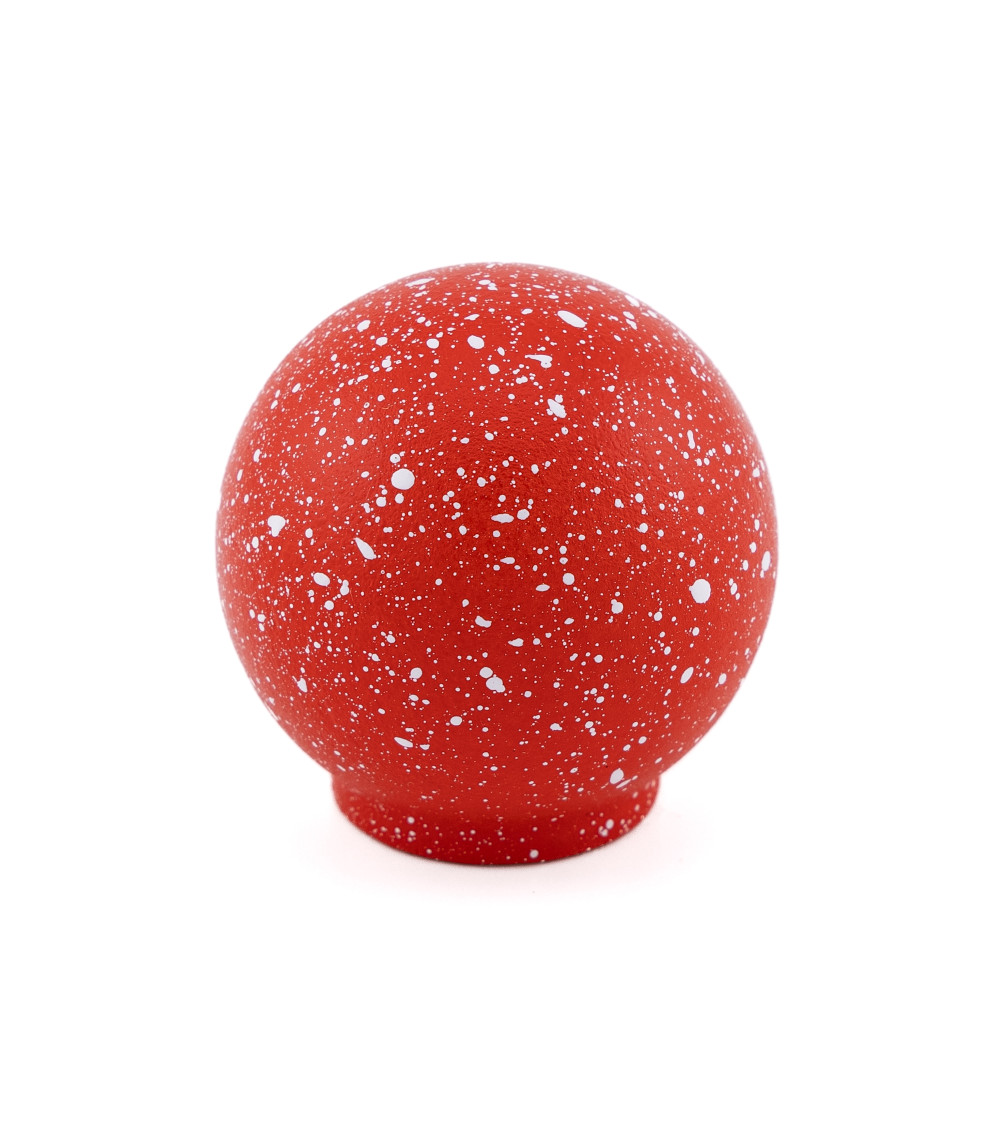 Pomello per mobile in legno di faggio rosso/bianco Mélange maniglia design
