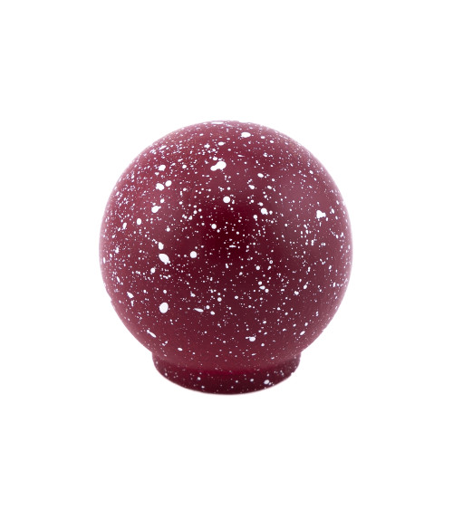 Pomello per mobile in legno di faggio rosso vino/bianco Mélange maniglia design