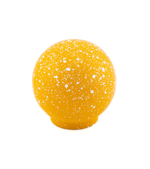 Pomello per mobile in legno di faggio giallo/bianco Mélange maniglia design