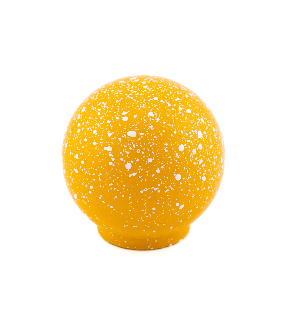 Pomello per mobile in legno di faggio giallo/bianco Mélange maniglia design