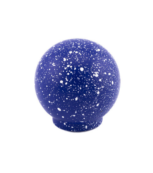 Pomello per mobile in legno di faggio blu scuro/bianco Mélange maniglia design