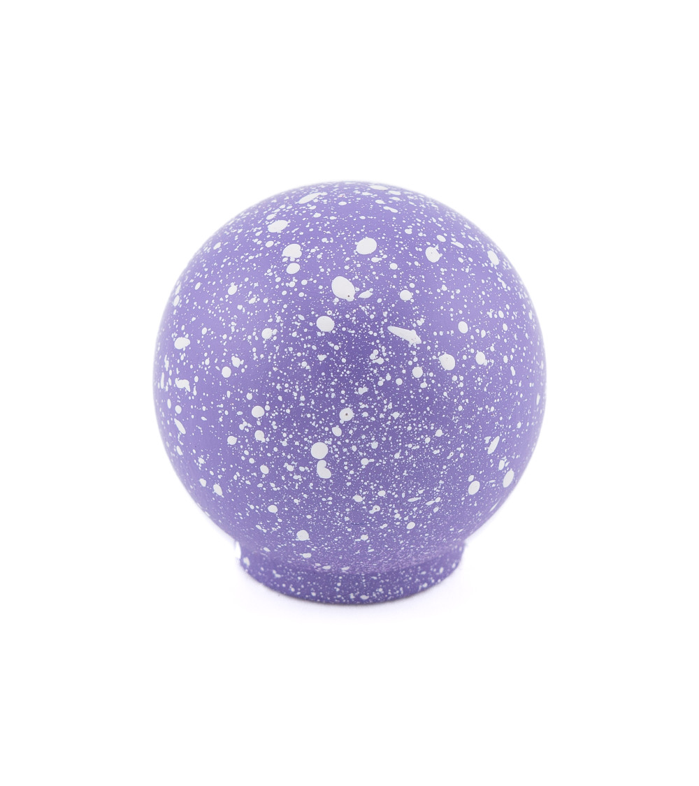 Pomello per mobile in legno di faggio lavanda/bianco Mélange maniglia design