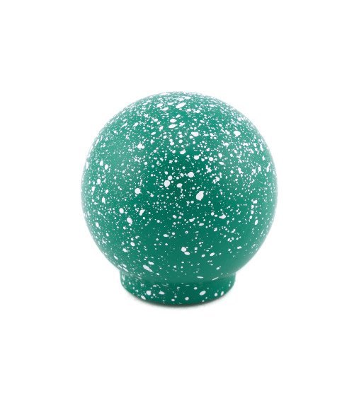 Pomello per mobile in legno di faggio verde/bianco Mélange maniglia design