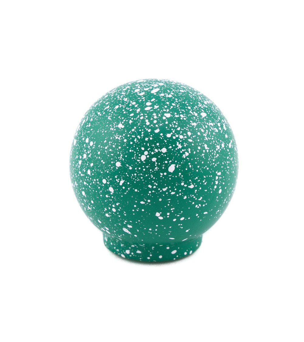 Pomello per mobile in legno di faggio verde/bianco Mélange maniglia design