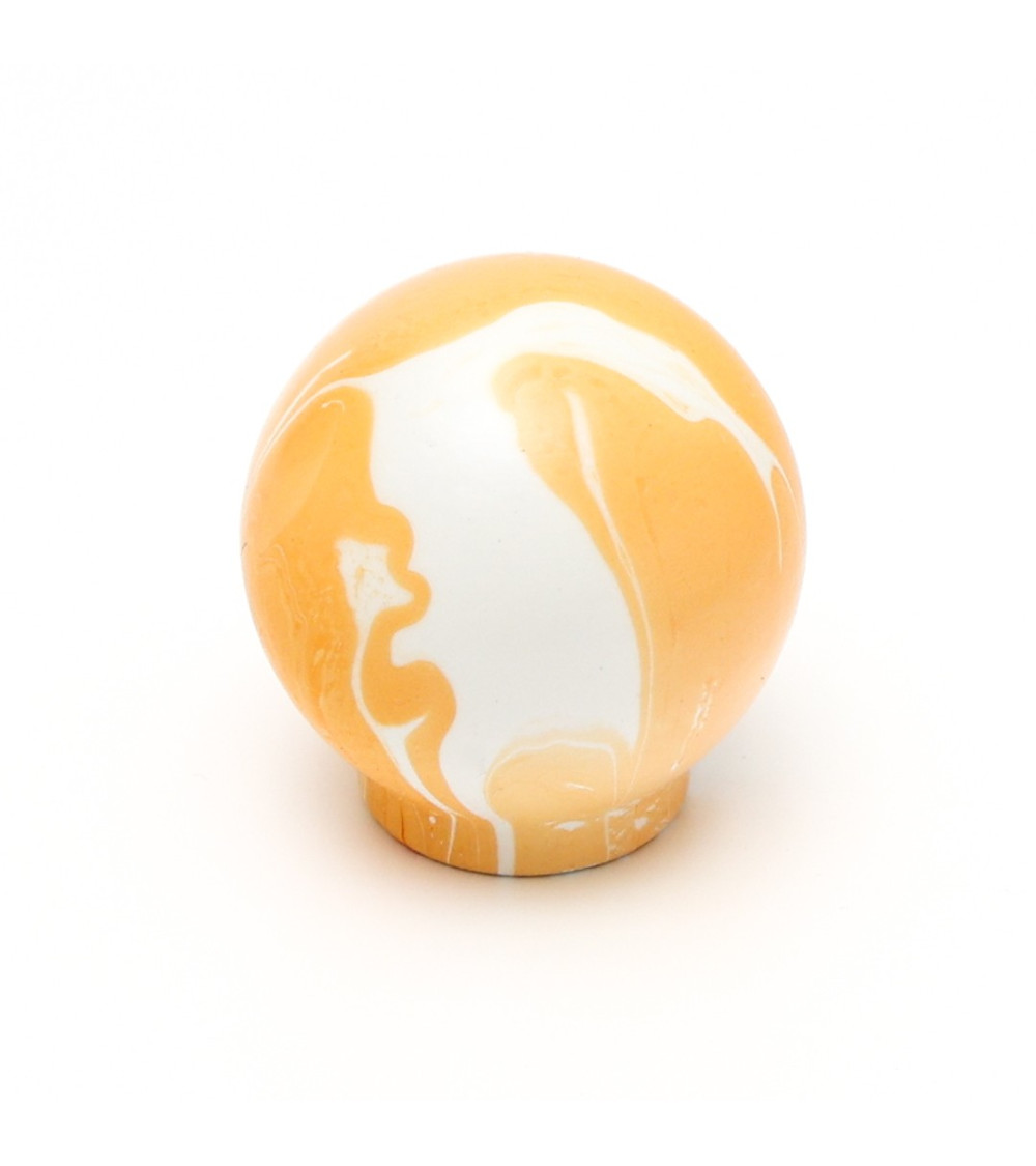 Pomello per mobile in legno di faggio arancione - maniglia design