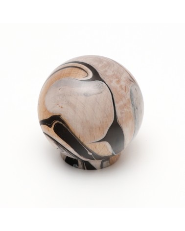 Pomello per mobile in legno di faggio Nero Chino - maniglia design