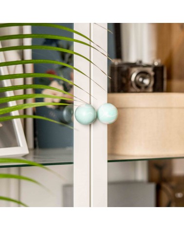 Pomello per mobile in legno di Faggio Aqua - maniglia design