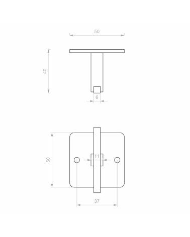 Pezzo gancio PTT 50*38MM