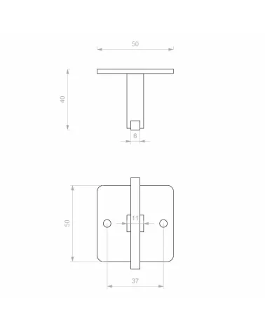 Pezzo gancio PTT 50*38MM