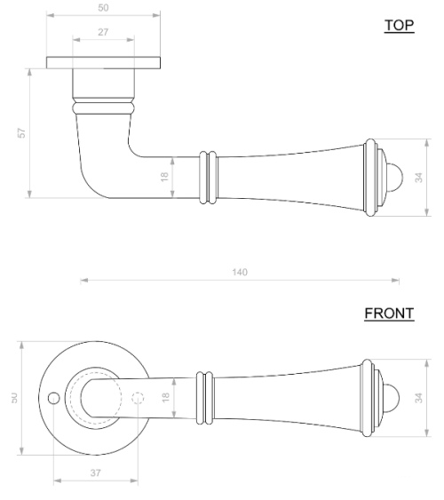 maniglia per porta esterna BE1210/50 R