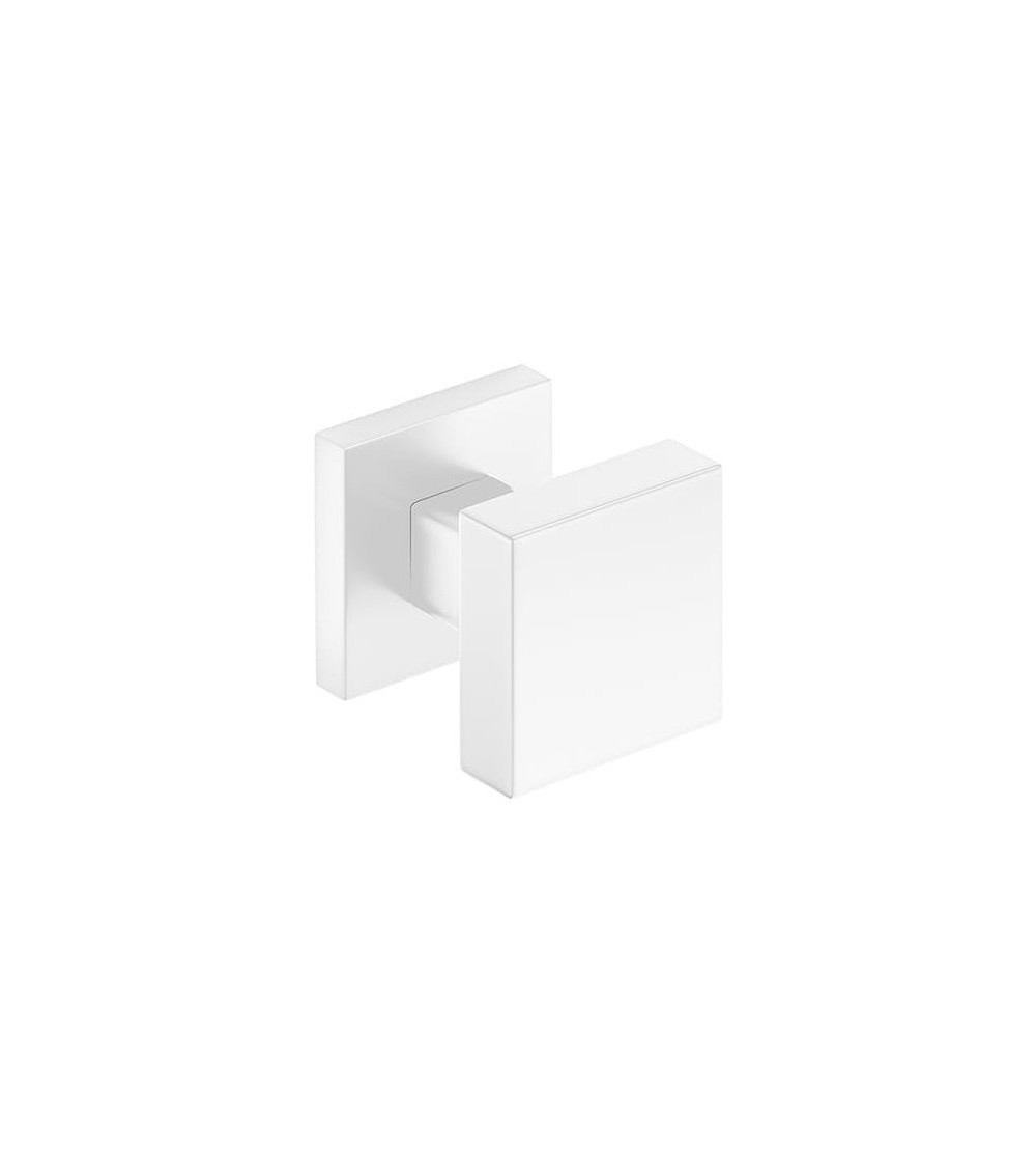 Pomolo per porta bianco AEGIS quadrato - maniglia design