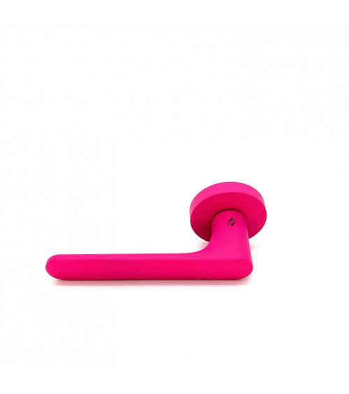 Maniglia per porta color rosa lampone - Moon One Ronde