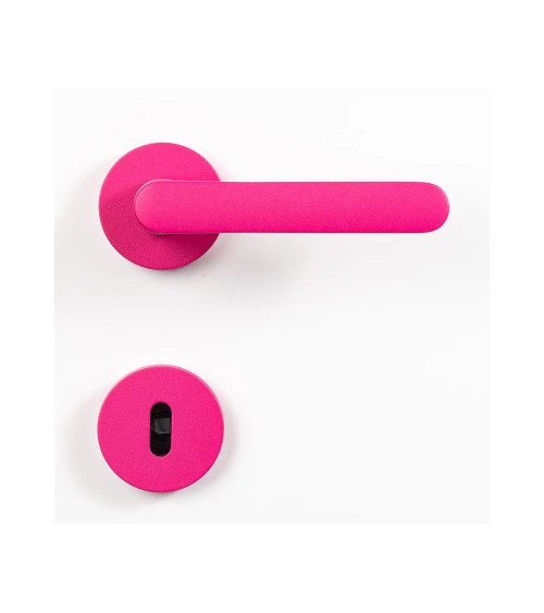 Maniglia per porta color rosa lampone - Moon One Ronde