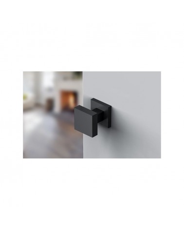 Pomello per porta nero AEGIS quadrato - maniglia di design