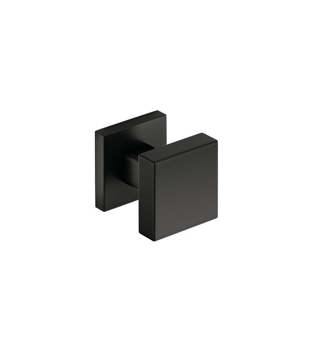 Pomello porta nero AEGIS quadrato - maniglia design